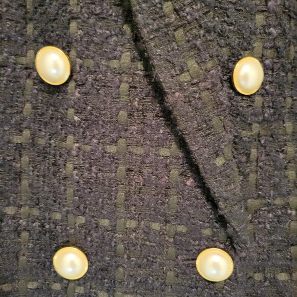 ANN TAYLOR TWEED DOUBLE-BREADTED BLAZER SZ 10 - Picture 3 of 14